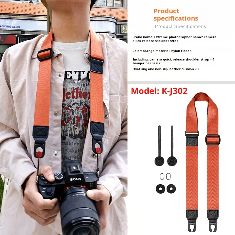 Multifunctional Camera Shoulder Strap Quick Release Belt For Canon EOS R5 R6 Nikon Z7 Z6 Sony A6400 A7M4 A7C Fuji XT4 Micro DSLR