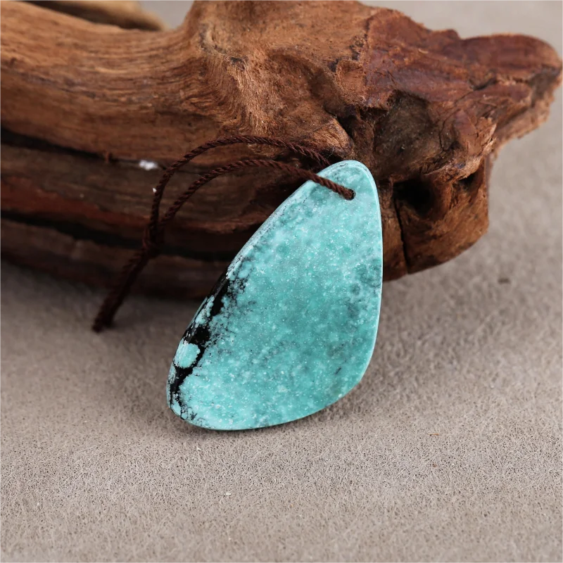 

B&F Turquoise Pendant Beads, Handmade Natural stones beads, Polished Stones for jewelry Making Supplies