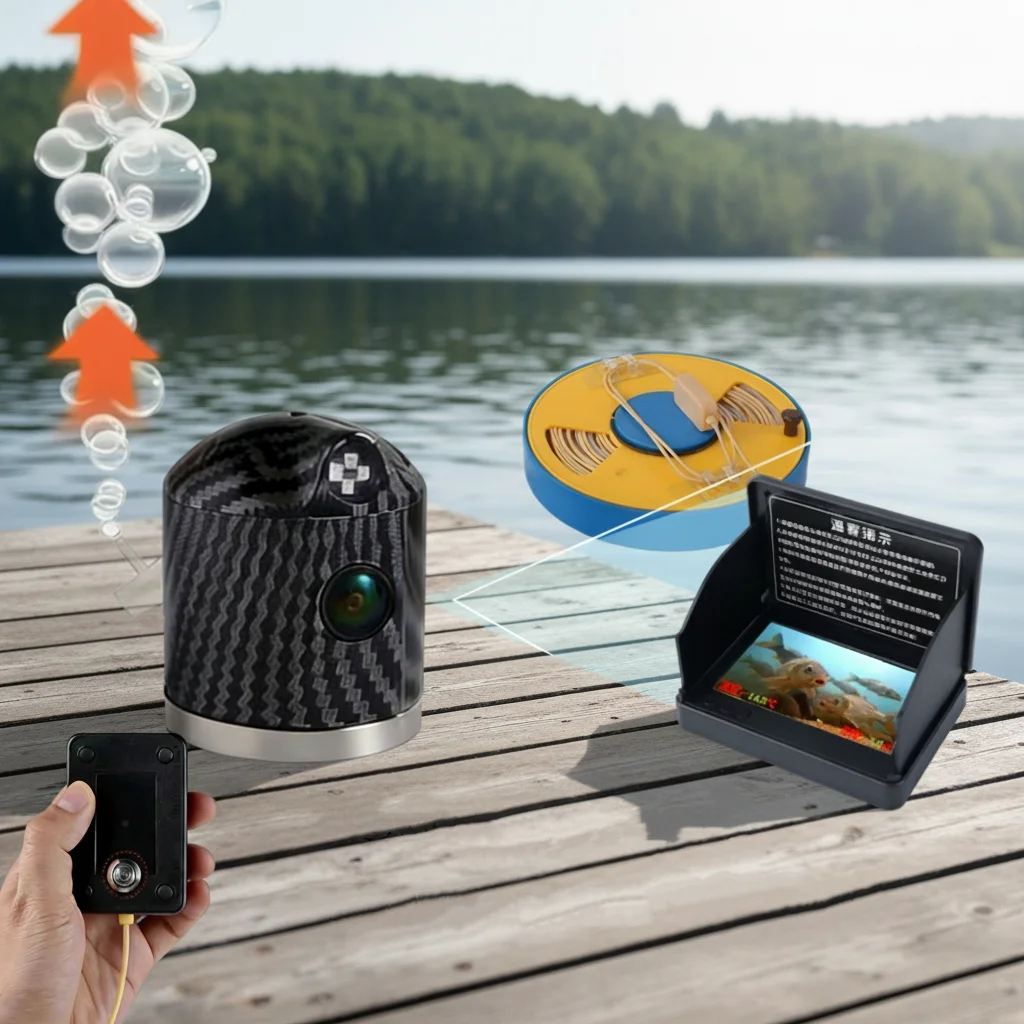 

LUHUAYU Portable Underwater Fishing 1080P HD LCD Display IP68 Waterproof Lithium Battery Eco-Friendly LED 0.6-73m