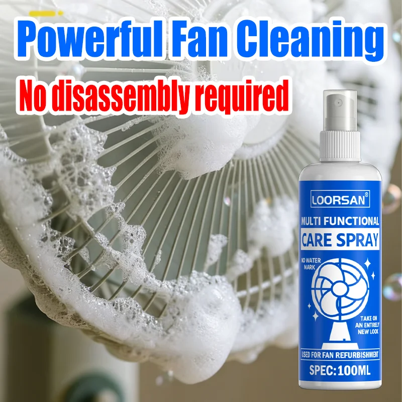 

LOORSAN 100ML Multi-Functional Care Spray - No-Disassembly Fan & AC Cleaner, Fast-Acting Instantly Restores Shine & Freshness