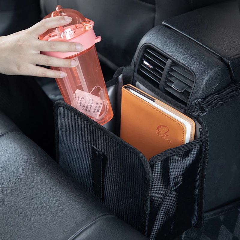 

1PCS Car Hanging Garbage Bin Portable Mounted Trash Can Rear Seat Storage Compartment Waterproof Waste Basket Organizer Box