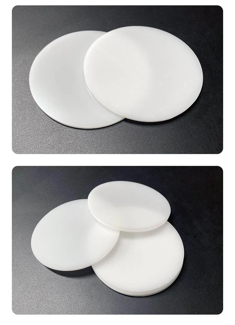 الأبيض البولي بروبلين لوح بلاستيكي جولة PP ورقة PP لوحة الصلب التعميم القرص ضياء 20 ~ 300 مللي متر سميكة 1-20 مللي متر للتخصيص #5