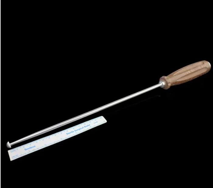 HUATRAU Bone Curette, Right Angle Reverse Acetabulum Bone Scoop, Orthopedic Surgical Instrument for Hip & Knee Joint Revision