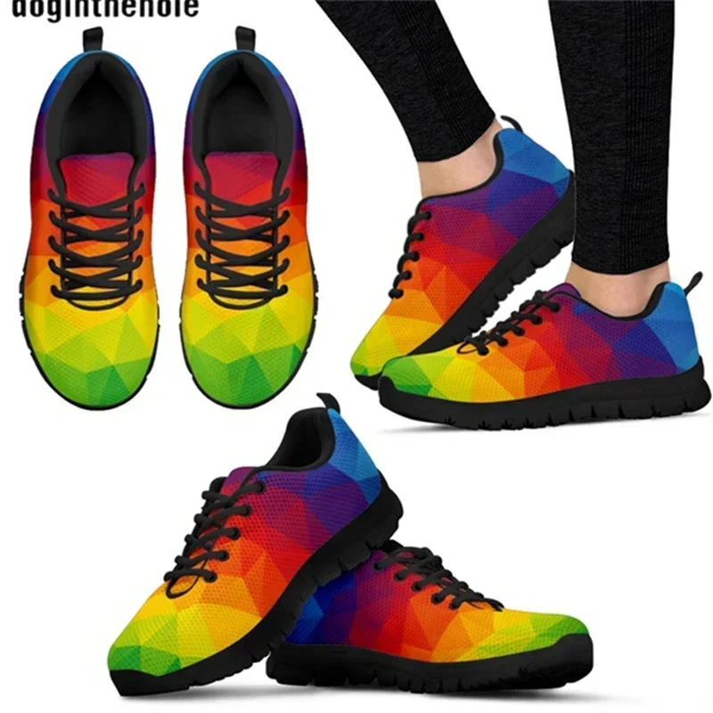 Men's Sneakers Fashion Streetwear Shoes For Men Rainbow Flag Pride Pattern Flats Shoes Comfortable Sports Shoes