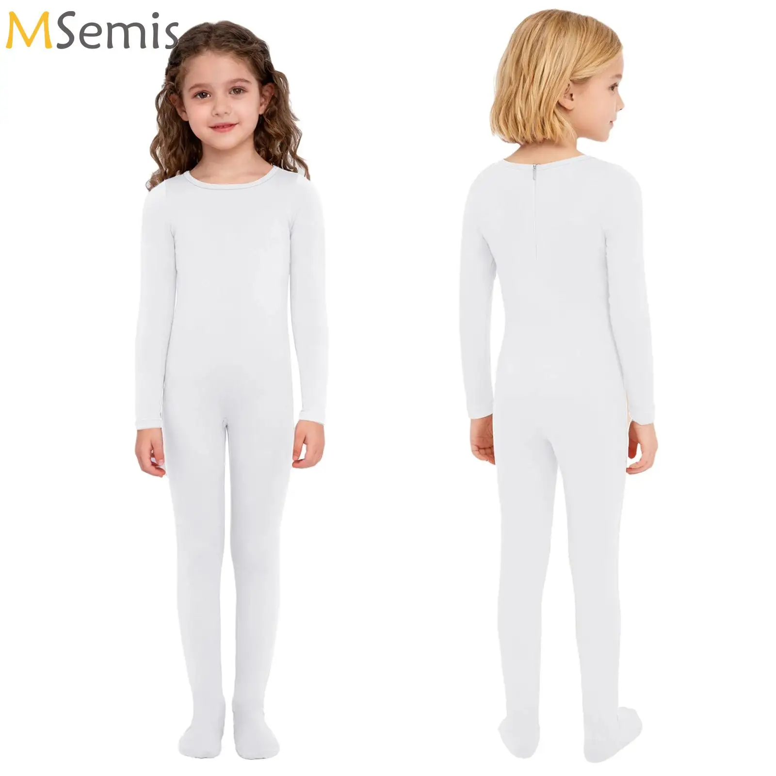 

Girls Dance Unitard Kids Ballet Skate Gymnastics Full Body Leotard Long Sleeve Practice Warm-Up Training Bodysuit Child Jumpsuit