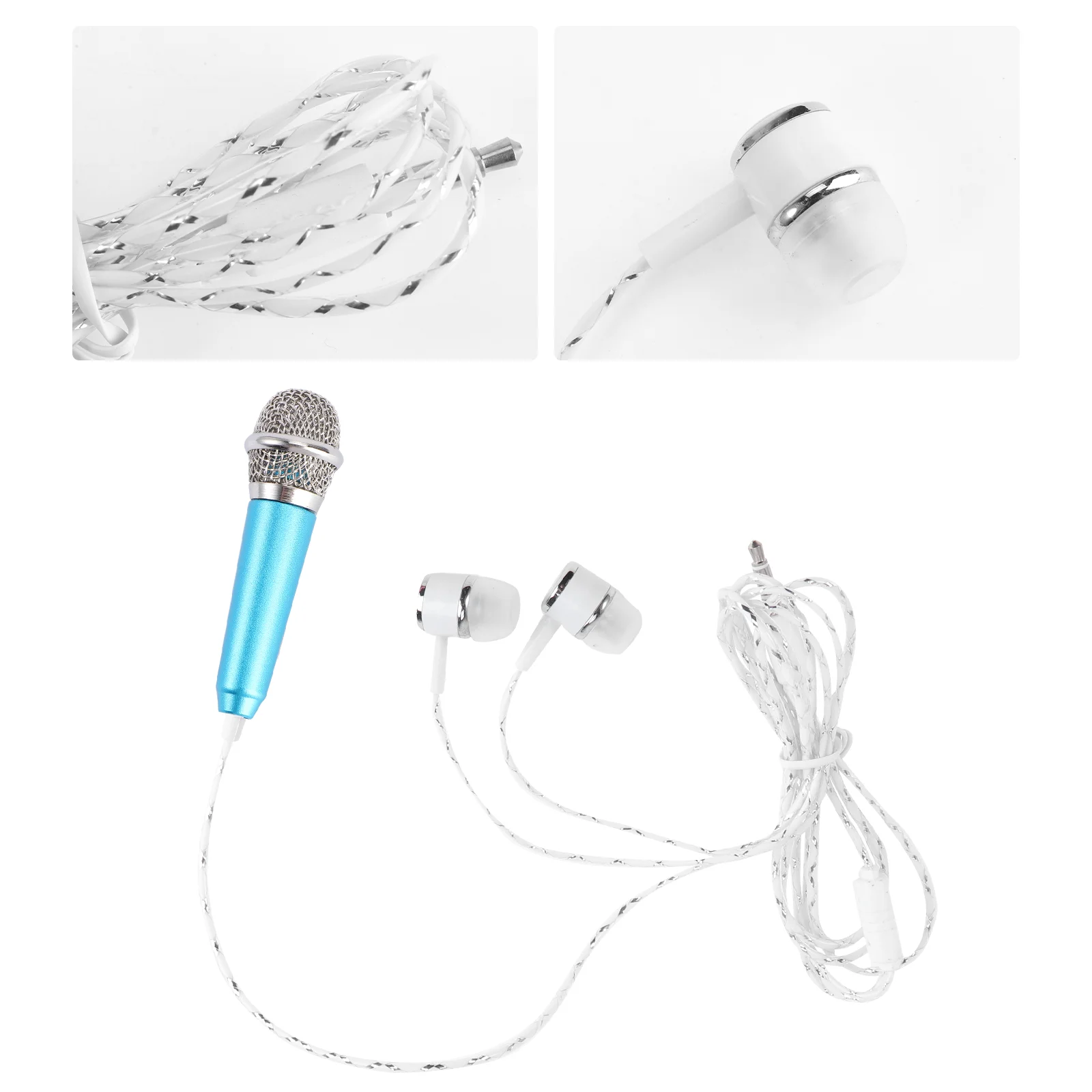 

Mini Mini Phone Microphone With Headphones For IOS (Sky Blue) mini microphone microphone for