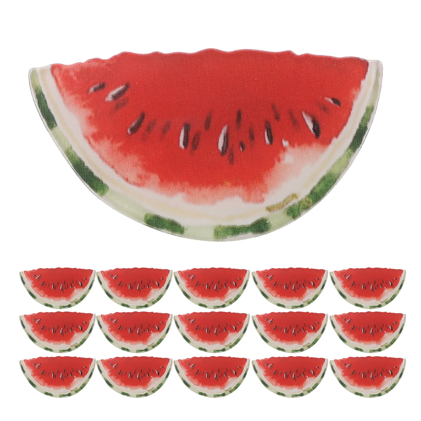 100Pcs Watermelon Brooches Cute Acrylic Lapel Pins Summer Luau Party Fruit Badge Pin Brooch Decoration Gifts for Women Men