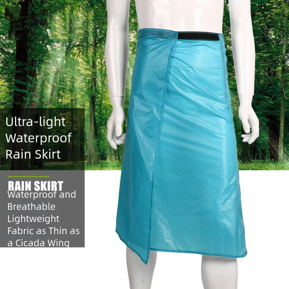 

Ultra-Light Waterproof Rain Skirt For Outdoor Enthusiasts Packable Windproof Skirt Silicone-Coated Nylon Adjustable Waistband