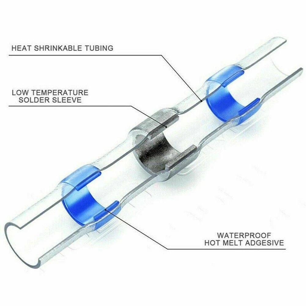 

Brand New Wire Butt Terminals Connector Tin Ring Waterproof Wire Connectors Accessories Heat Shrink Polyethylene