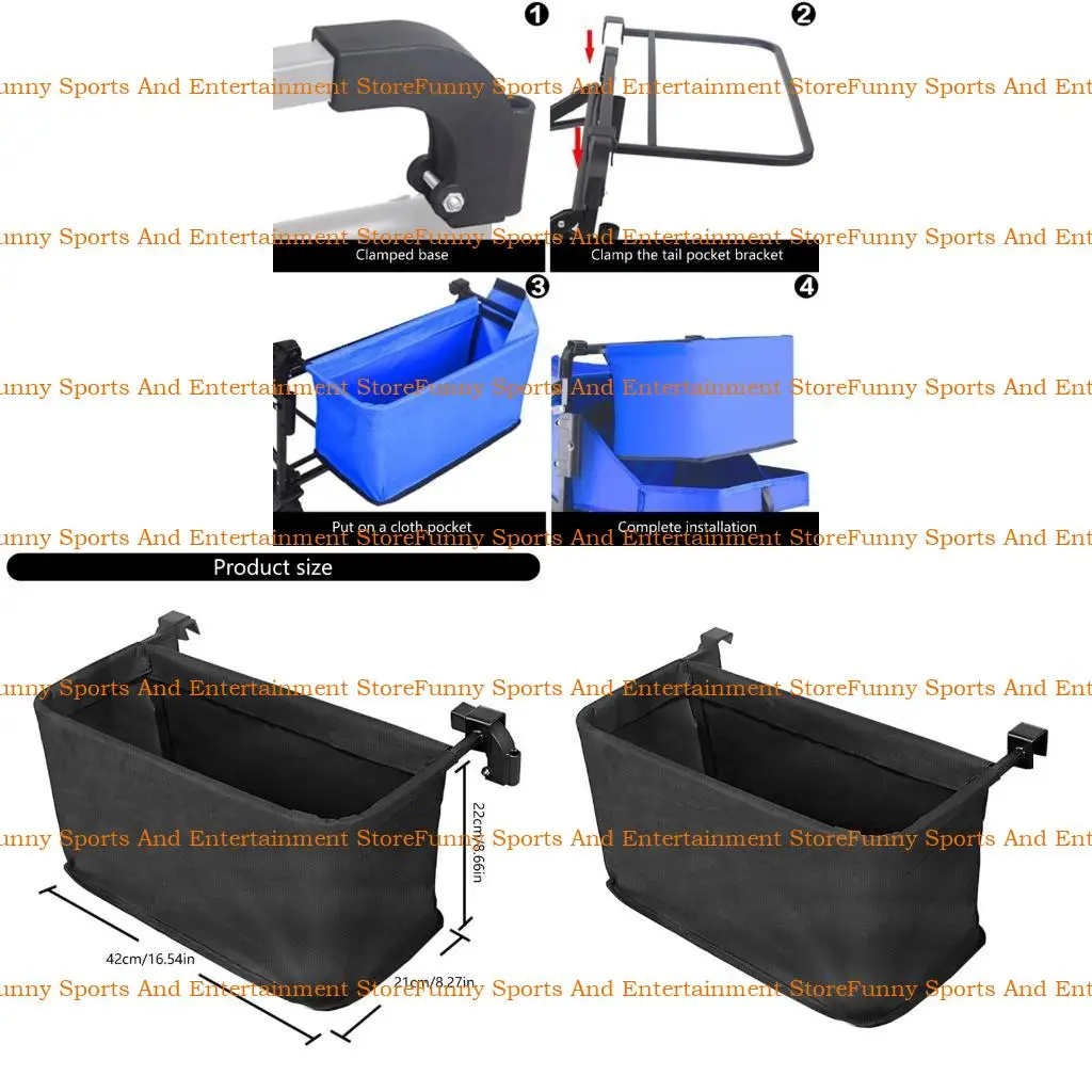 C4DE Hand Push Pull Cart Basket Wagon Cart Tail Bag Beach Wagon Cart Accessories