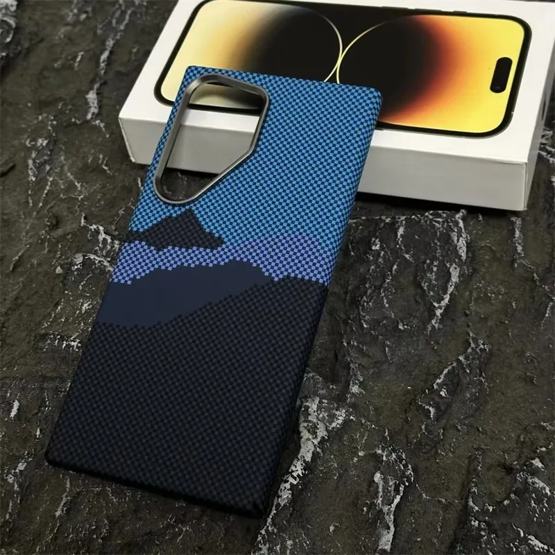 

Phone Case Carbon Fiber Texture Thin Magsafe Mobile Suitable For Samsung Galaxy S25 24 23 Ultra Plus Strong Magnetic Case