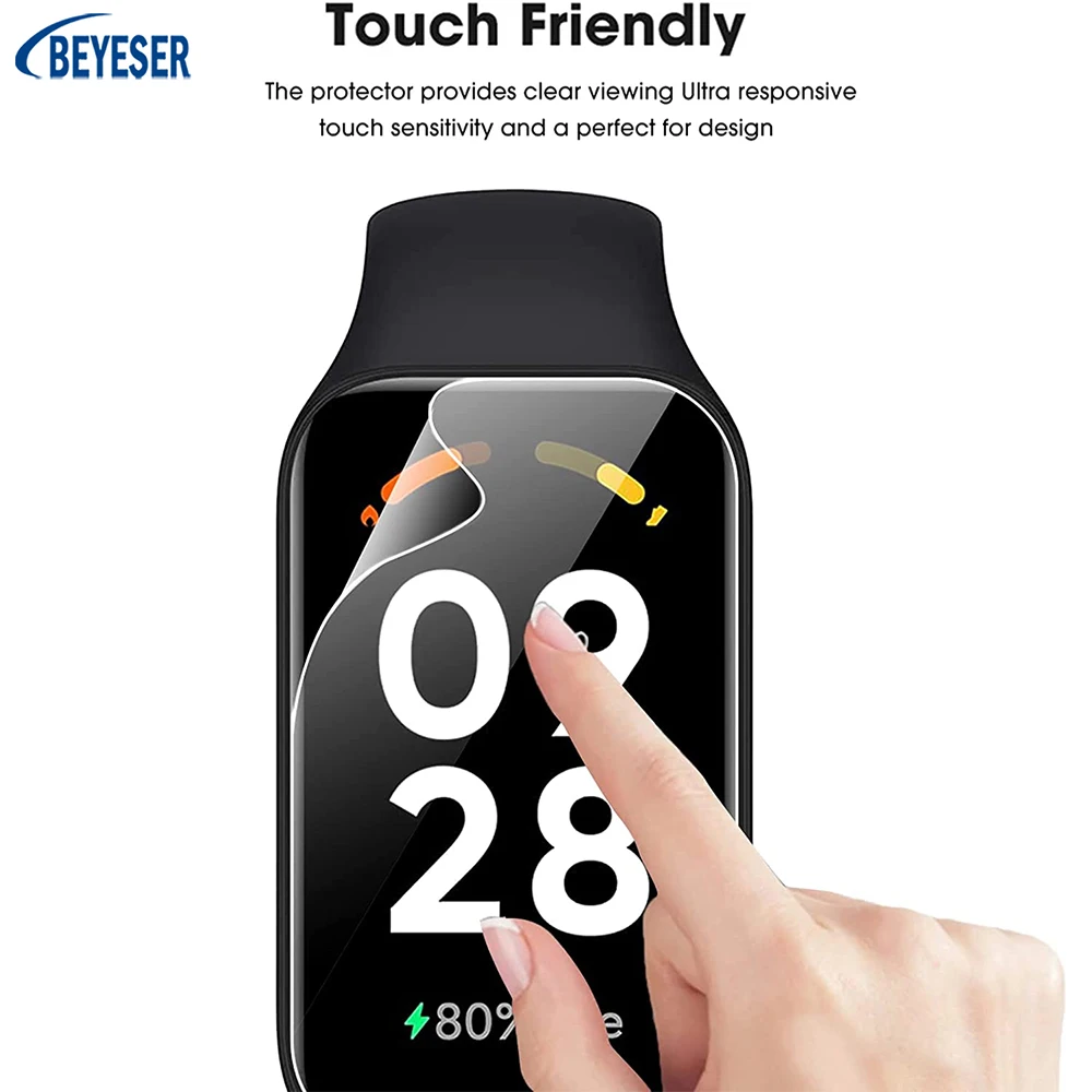 

3/6Pcs Screen Protective Film For Redmi Band 2 Replacement HD Anti-scratch Hydrogel Film SmartWatch Protection Accessories