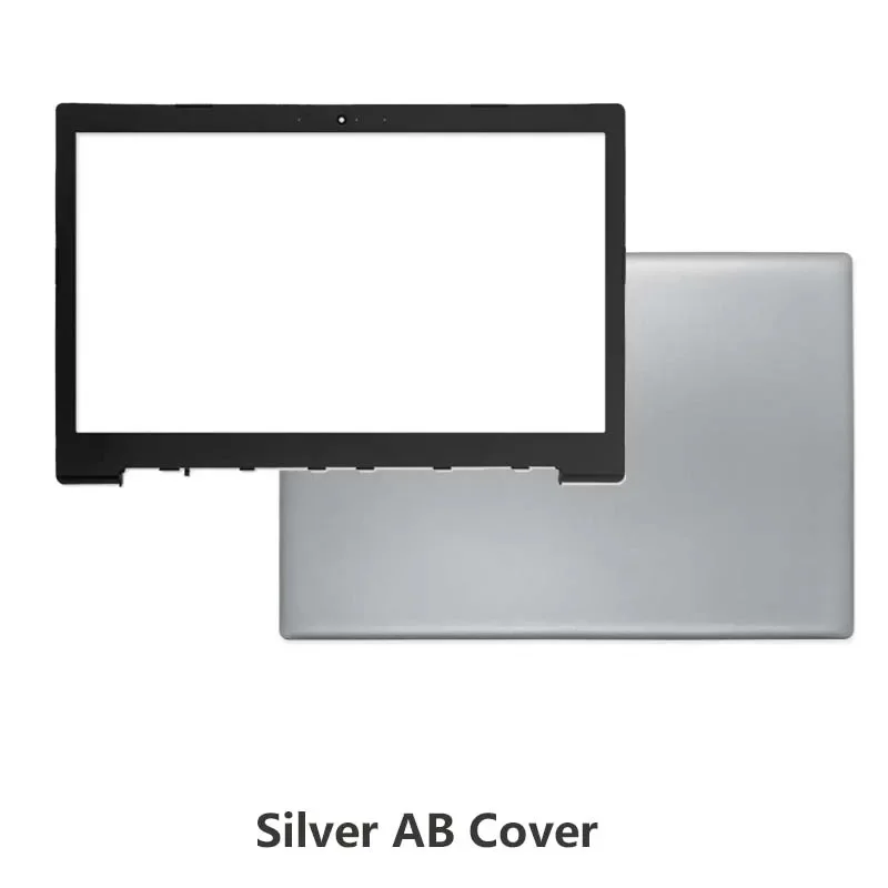Repalce Cover For Ideapad 330-15ICH Laptop LCD Screen Back Cover Front Bezel Hinges Hinge Cover Black/Silver 15.6 Inch Case