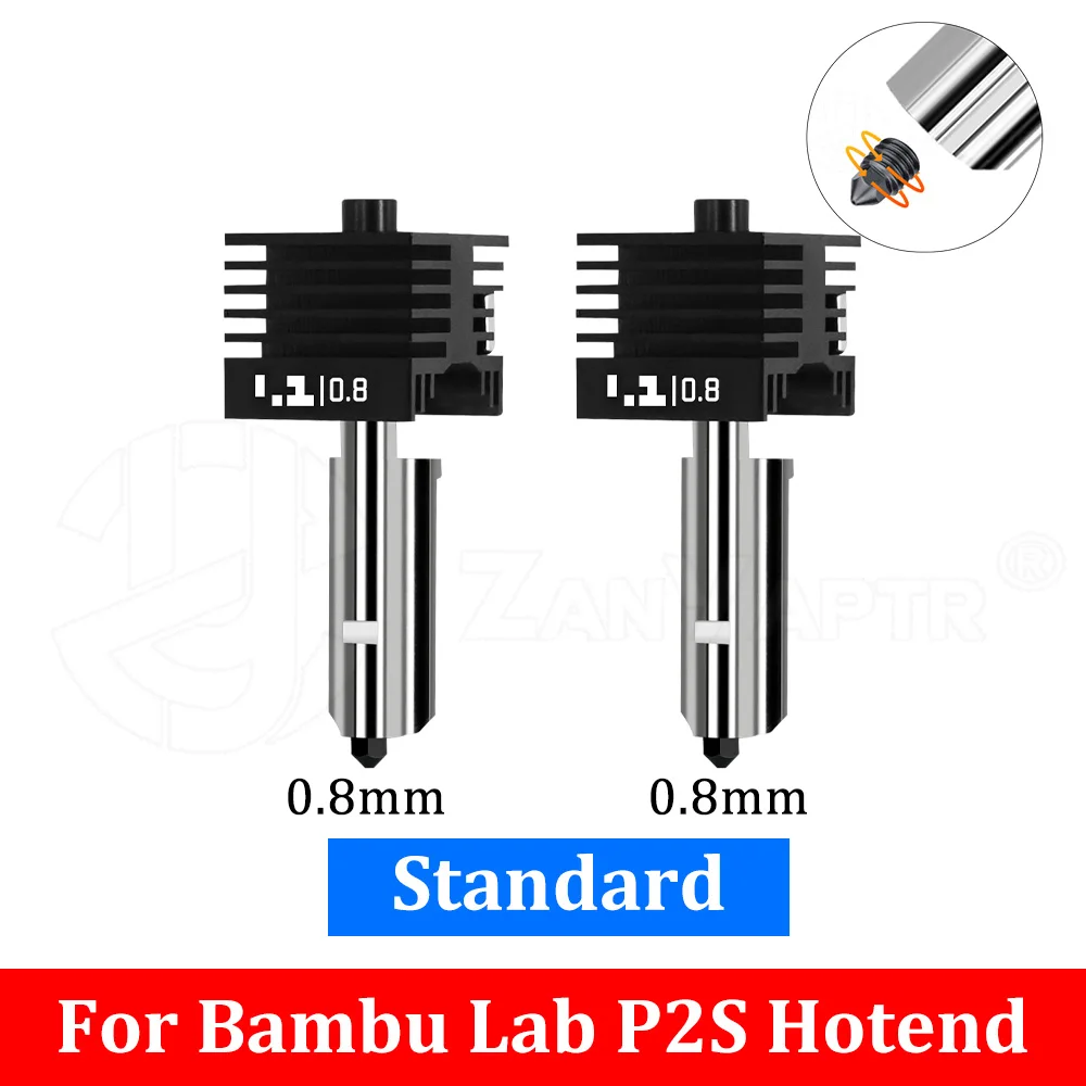 Für X2D P2S Hotend für Bambu Lab P2S Standard/High Flow Hotend Hochwertig Schneller Druck Abnehmbare Düse 0,2 0,4 0,6 0,8