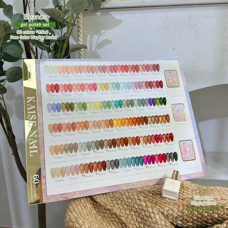 Eleanos Koreaanse Stijl 60 stks Jelly Opal Gel Polish Set TPO Gratis Siroop Gel Kit Kleurenkaart Voor Nagelsalon 15 ml Transparante UV Gel