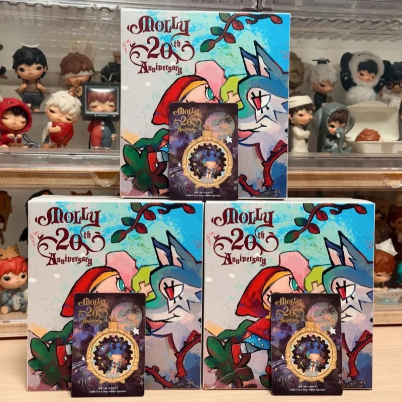 POPMART MOLLY 20th Anniversary Series Blind Box Original Toys Guess Bag Mystery Box Doll Anime Figure Ornament