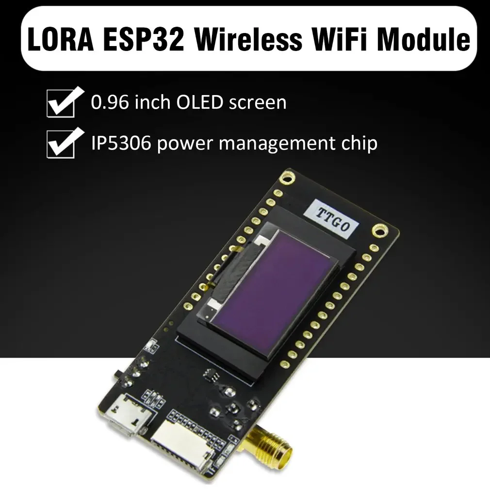 LILYGO® TTGO LoRa32 V2.1_1.6 Version 433/868/915Mhz ESP32 LoRa OLED 0.96 Inch SD Card Bluetooth WIFI Wireless Module ESP-32 SMA