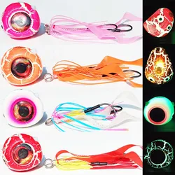 250g/150g/120g/100g/80g/60g/40g Glow Lumious Kabura Pesca Slider Snapper/Sea bream Jig head with skirt jigging lure sea jig boat