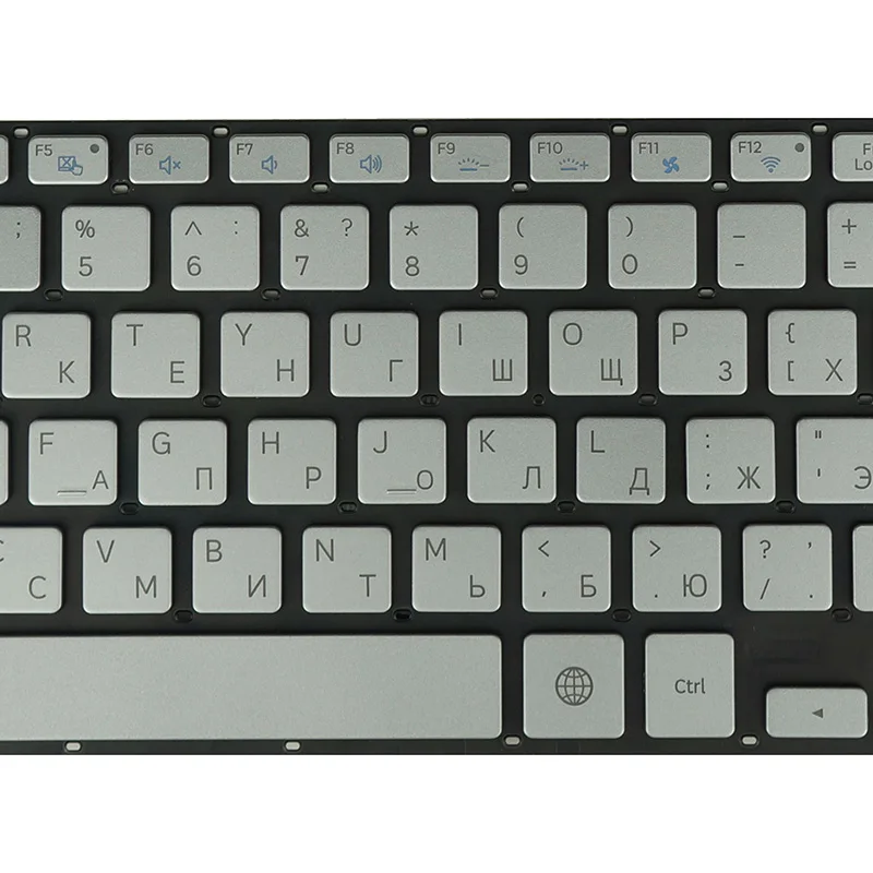 Russian Laptop Keyboard For Samsung NP780Z5E NP770Z5E NP870Z5E NP880Z5E 780Z5E 770Z5E 870Z5E 880Z5E, Backlit Silver