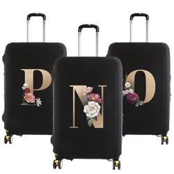 Luggage Protective Cover for 18 To 28 Inch Fashion Gold Letter Name Trolley Suitcase Elastic Dust Bags Case Travel Accessories