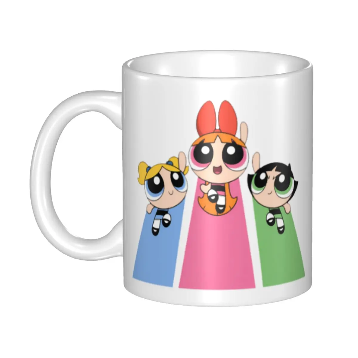 

Cartoon Animation Powerpuff Girls Coffee Mugs DIY Custom Ceramic Mug Creative Gift