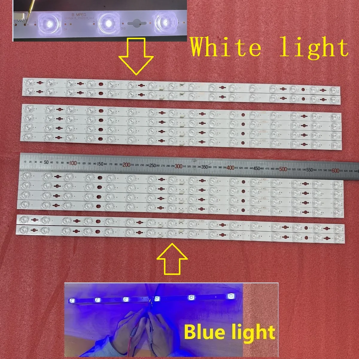 1set Full set LED Backlight Strip 16LED For TCL 62C728 65C725 GIC65LB114-3030F2.1D-V0.3