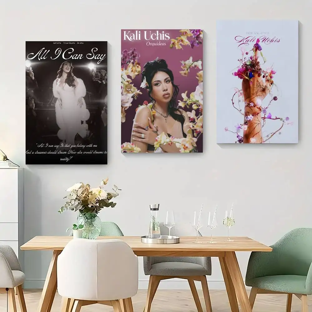 Singer K-Kali album U-Uchis   Anime Posters Sticky HD Quality Wall Art Retro Posters for Home Kawaii Room Decor
