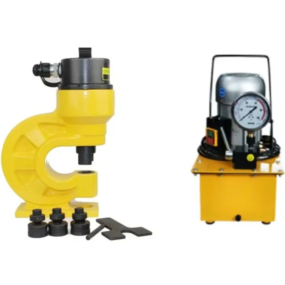 Industrial Hydraulic Punching Device CH60 CH70 Busbar Machine For Copper Plate Steel Angle Iron Hole Drilling