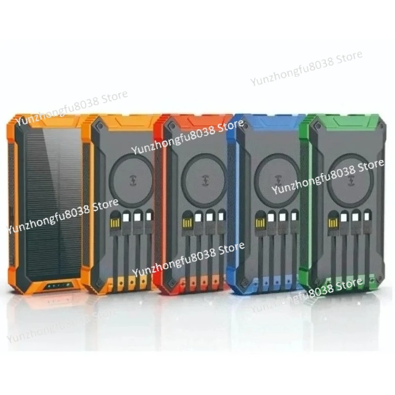 

Power Bank Solar Waterproof 20000mah Type C Port Folding Solar Power Bank with Wireless Charging