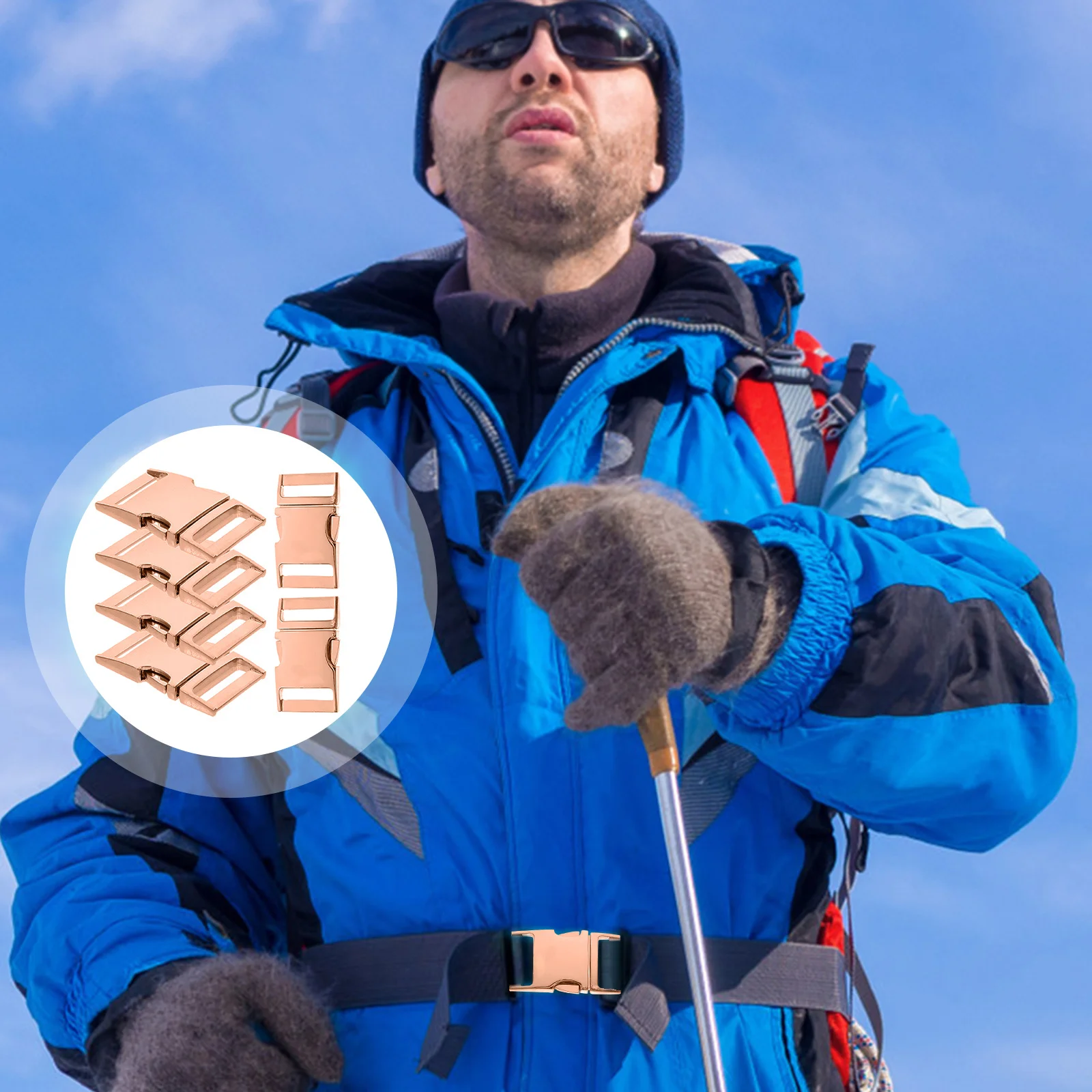 

5 pcs Snap Buckles Metal Side Release For Release Buckles Luggage Bags Belts Durable Replacement Hardware Accessory