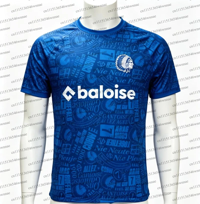 Men KAA Gent Home Soccer Jersey Print Short Sleeve Football Shirt Quick Dry Fans Match Training Uniform Tops Family Matching