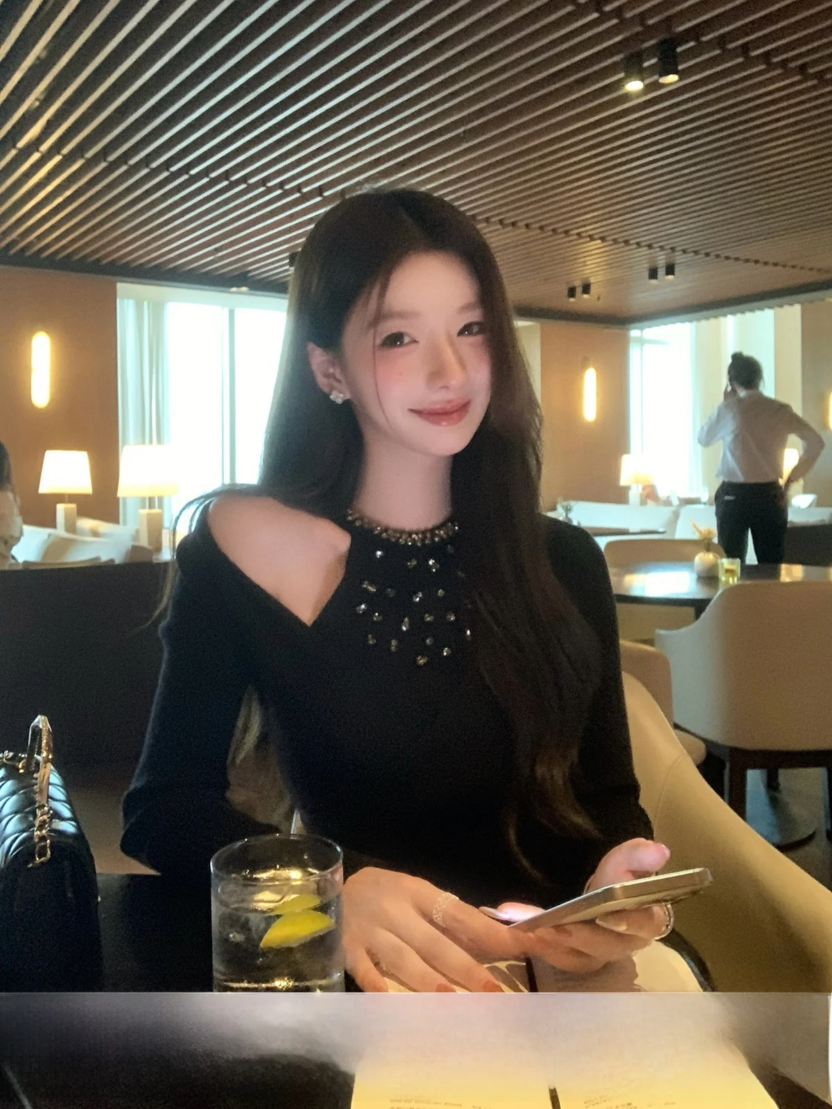 

Вязаный свитер Yoyozhang Bla для женщин: зимний, облегающий, универсальный, имитация двухслойности, повседневный, из нейлоновой смеси, с длинными рукавами