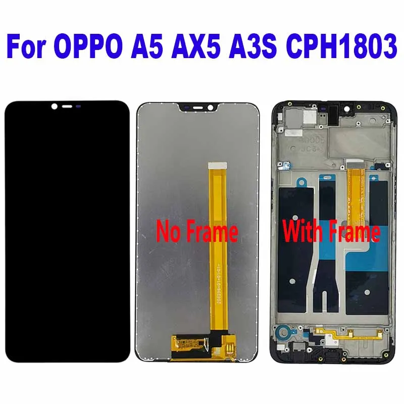 

For OPPO A3S CPH1803 LCD Display Touch Screen Digitizer Assembly For OPPO A5 AX5 CPH1851 PBAM00