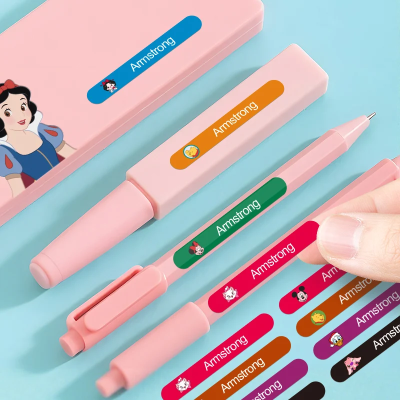 ملصقات أسماء مخصصة من ديزني ستيتش لقرطاسية الأطفال، واللوازم المدرسية، والعودة إلى المدرسة، وهدايا عيد الميلاد، والمتعة الإبداعية المتينة #4