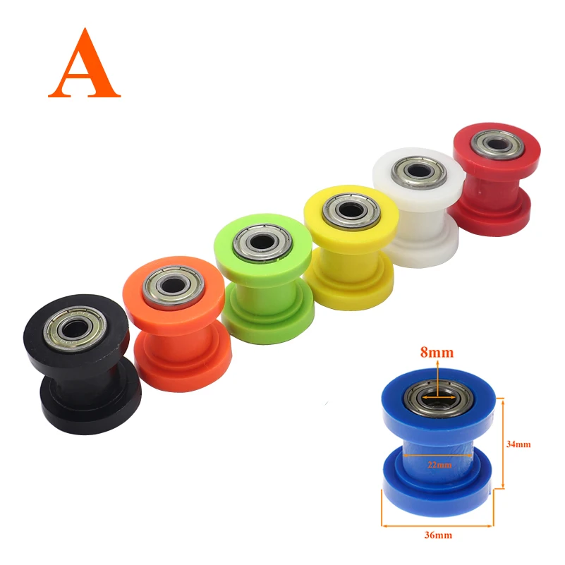 M8 Drive Chain Roller Pulley Wheel Slider Tensioner Wheel Guide For Street Pit Pro Dirt Bike Enduro Motorcycle Motocross CRF 8mm