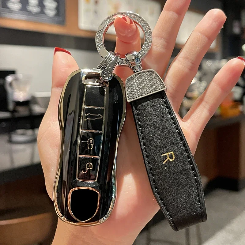 Fashion TPU Car Key Case Cover Shell Fob For Porsche Macann Bobster Panamera Carman Cayenne 718 971 911 9YA 970 981 996 92A 2017