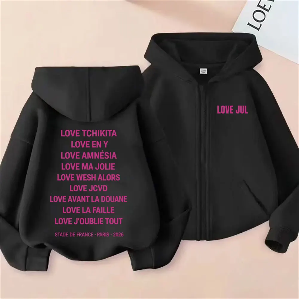 

Love Jul 2026 Merch Zip Up Jacket Men Women Clothing Hip Hop Oversized Zip Up Hoodie Coat Male Fashion Vintage Zipper Sweatshirt