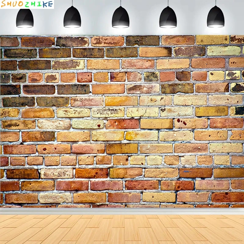 الطوب جدار Grungy خلفيات للتصوير الفوتوغرافي الدعامة غرفة قديمة موضوع المنتج الكتابة على الجدران الطفل الطفل صورة استوديو خلفية QD-09