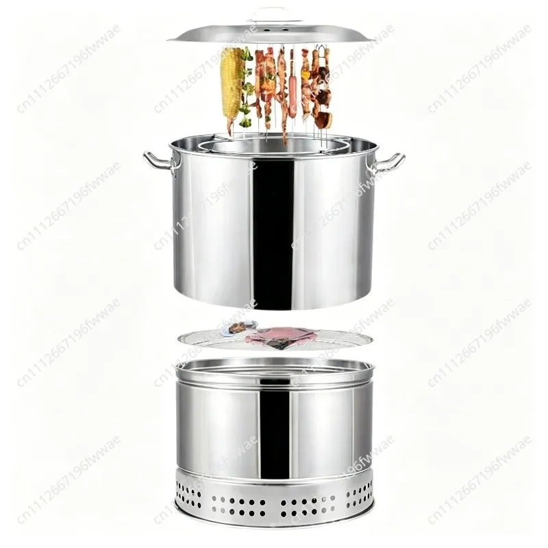 For Commercial Stainless Steel Smoke Free Hanging Roaster Oven for Whole Chicken Duck Goose Lamb Leg Shish Kebab