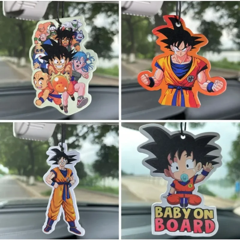 Dragon Ball Anime periphery Goku Cartoon Car Aromatherapy Fragrance Film Long lasting Light Fragrance Wardrobe Eliminating Odors