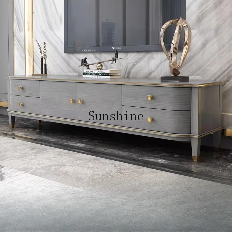 

Living room solid wood storage floor cabinet post-modern simple American furniture set