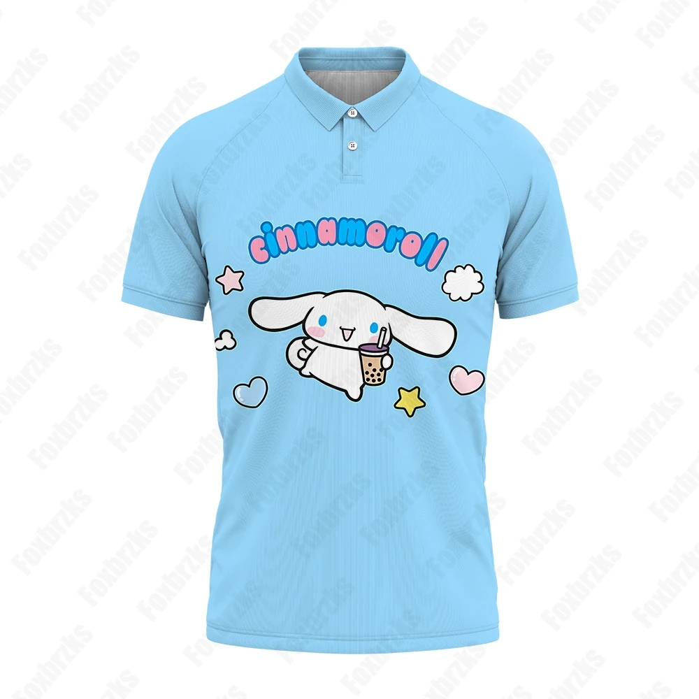 

Boy Polo Shirt Anime Laurel Dog 5XL Men's Shirt Clothing Fashion Streetwear Shirts T-shirts Tops Sanrio High Quality