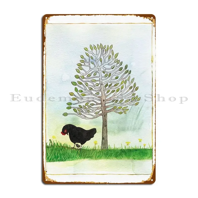 Black Hen Metal Pla… - image