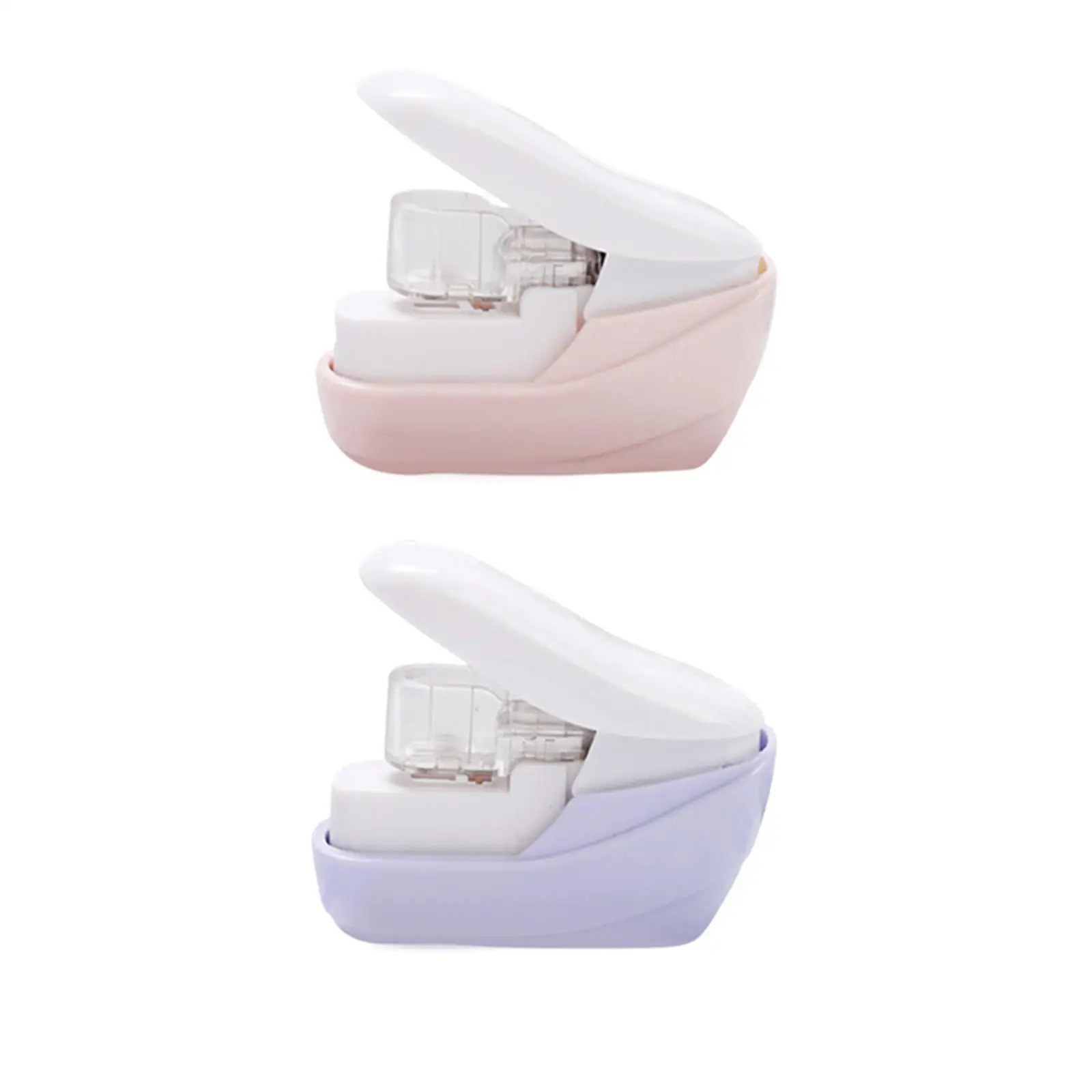 دباسة بدون إبرة بسعة 2 إلى 4 أوراق للوازم المكتبية دليل كرتوني صغير لمحبي الحرف اليدوية في الفصول الدراسية للأطفال والكبار