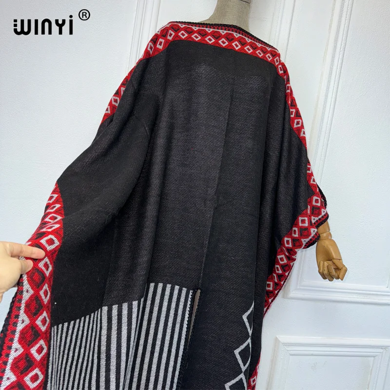 WINYI Africa print holiday kaftan evening long dresses Elegant robe African Women winter Caftan women party abaya dubai luxury