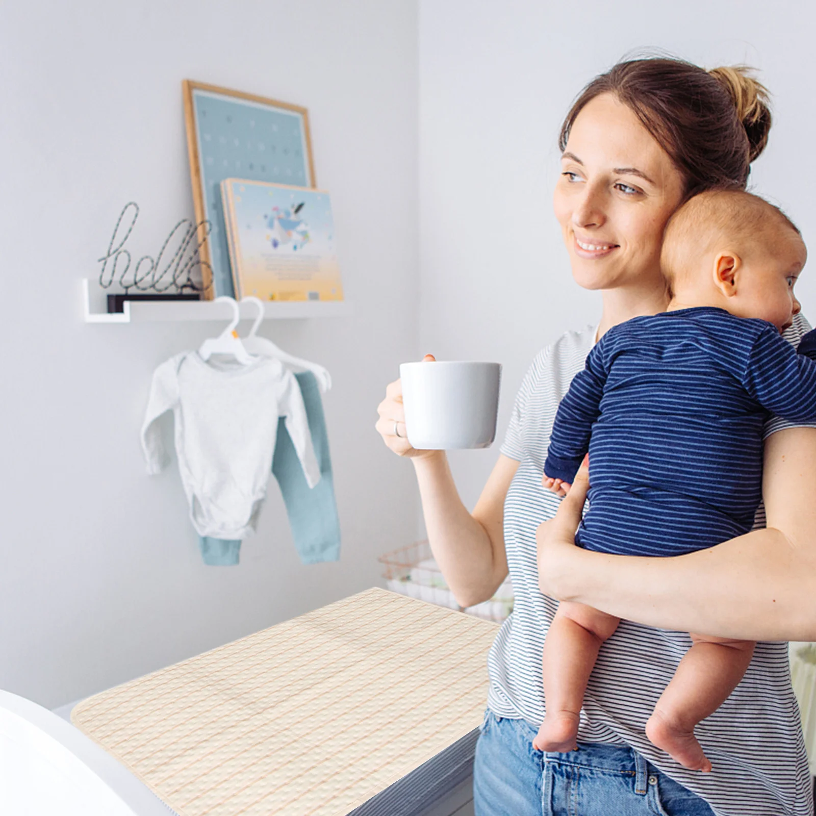 1 قطعة حصيرة حفاضات مقاومة للماء للطفل قسط لينة قابل للغسل الرضع شخ وسادة تنفس المحمولة السرير وسادة لعربة الأطفال #3