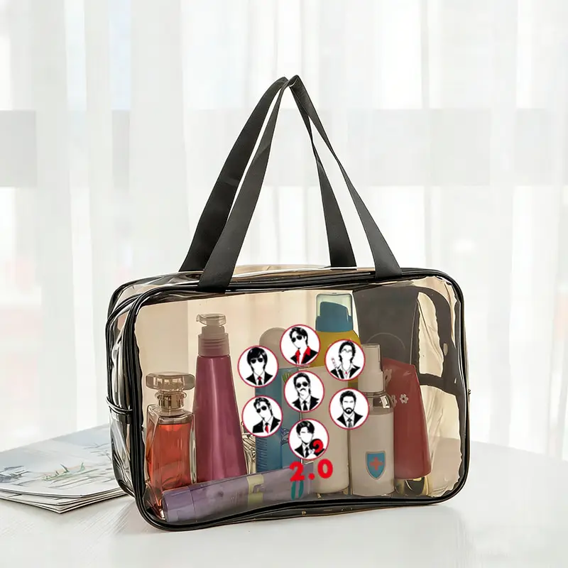 Pvc Handheld Waterproof Toilet Bag Arirang 2.0 World Tour 2026 Transparent Storage Bag Kpop Fan Gift Travel Beach Makeup Bags