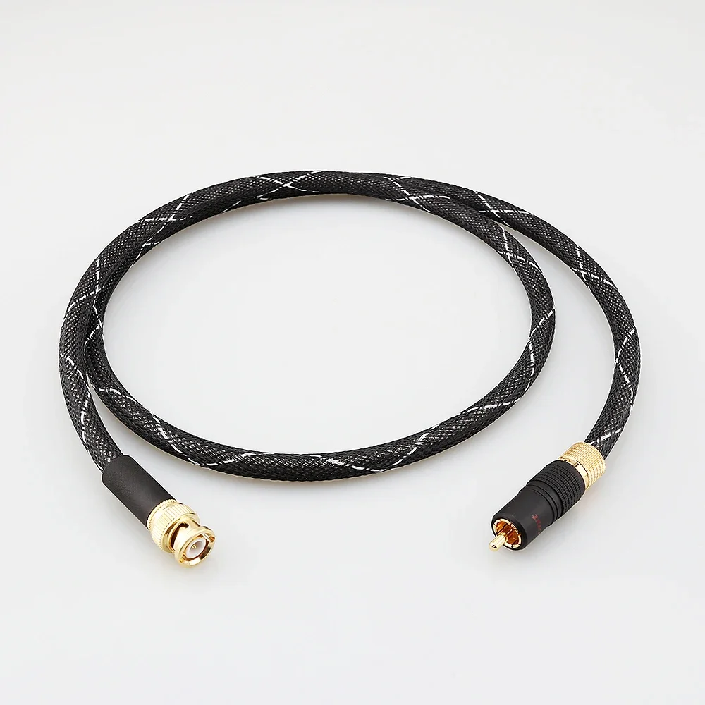 Nowy kabel HIFI BNC do RCA RG6 75 Ohm Kabel koncentryczny BNC do BNC męski Adapter przewodu do CCTV DVR SDI HD-SDI Kamer Video AV