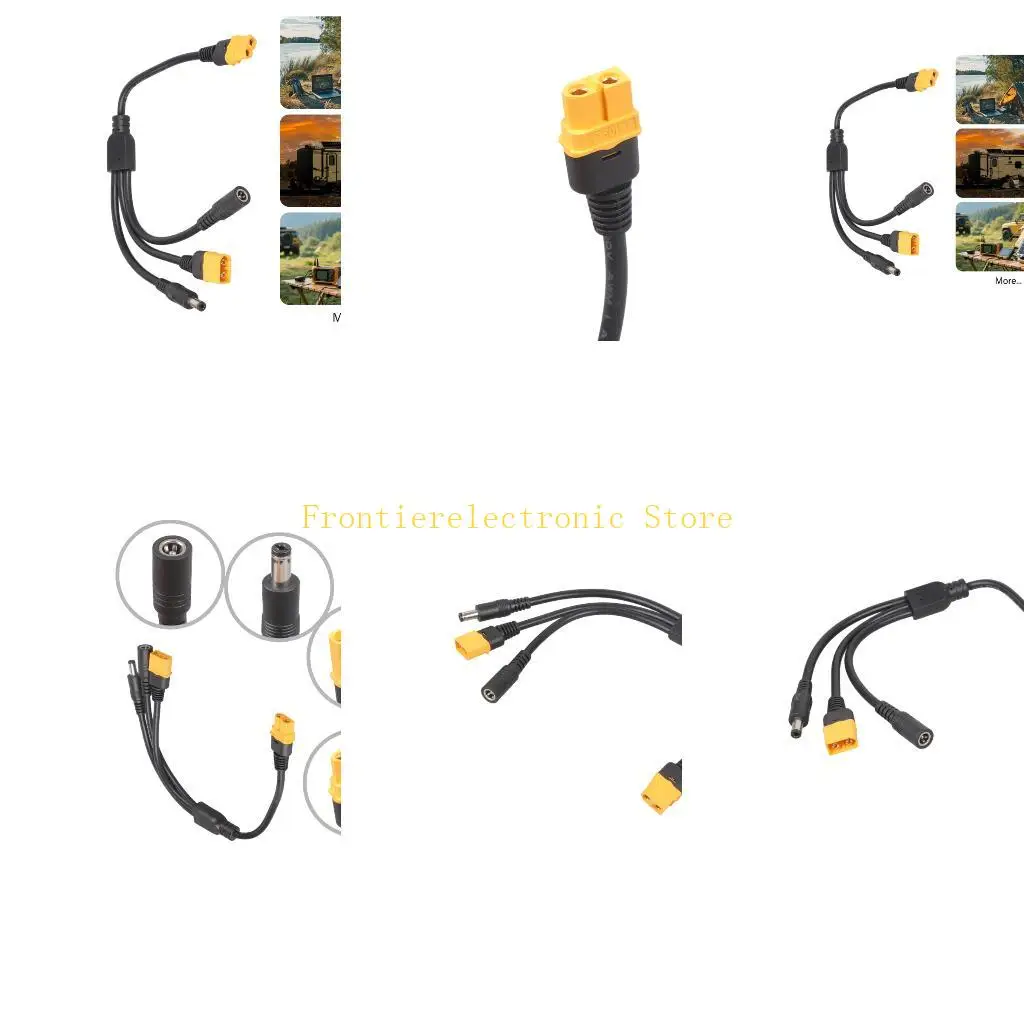 G8DB Heavy Duty XT60 Male To Female Adapter Wire Having DC5521 Contacts Design For Efficient Electricity Delivery Needs