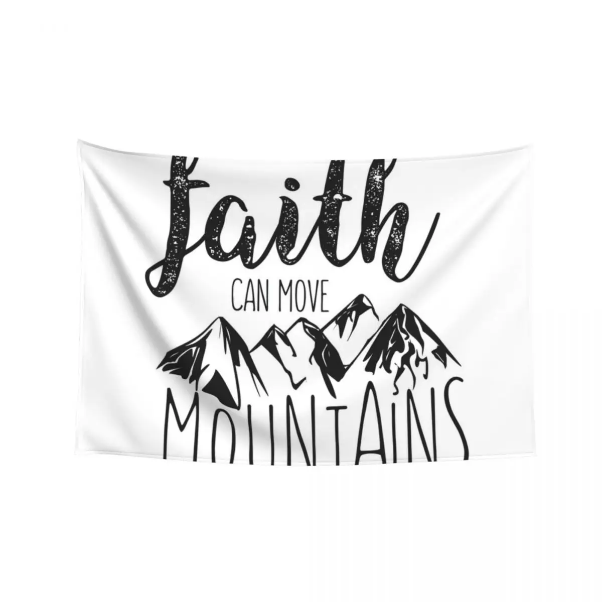 

Faith Can Move Mountains - Matthew 17:20 - Bible Verse Tapestry Room Decor Christmas Decoration Tapestry